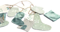 Adventskalender Girlande Petrol