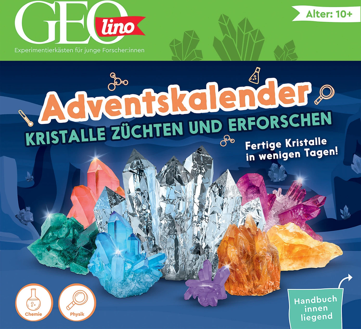 GEOlino Adventskalender Kristalle Züchten 1 GEOlino Adventskalender Kristalle Züchten