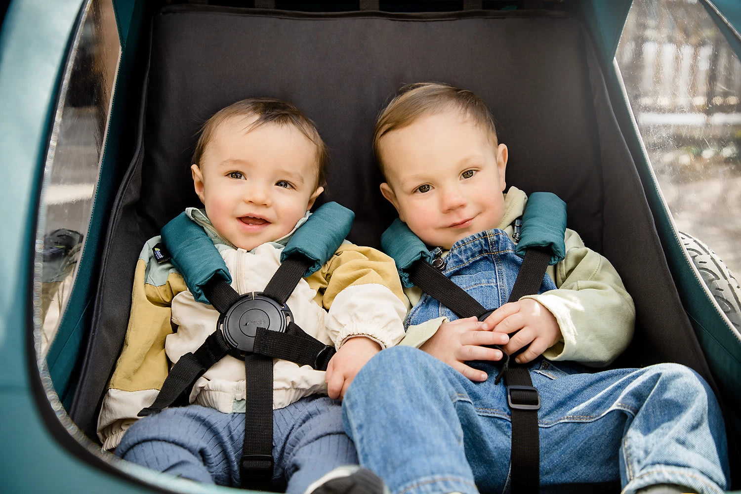HAUCK Dryk Duo Fahrradanhänger Und Buggy (bis 44kg), Grau/schwarz, Zweisitzer 2 HAUCK Dryk Duo Fahrradanhänger Und Buggy (bis 44kg), Grau/schwarz, Zweisitzer – Bild 2
