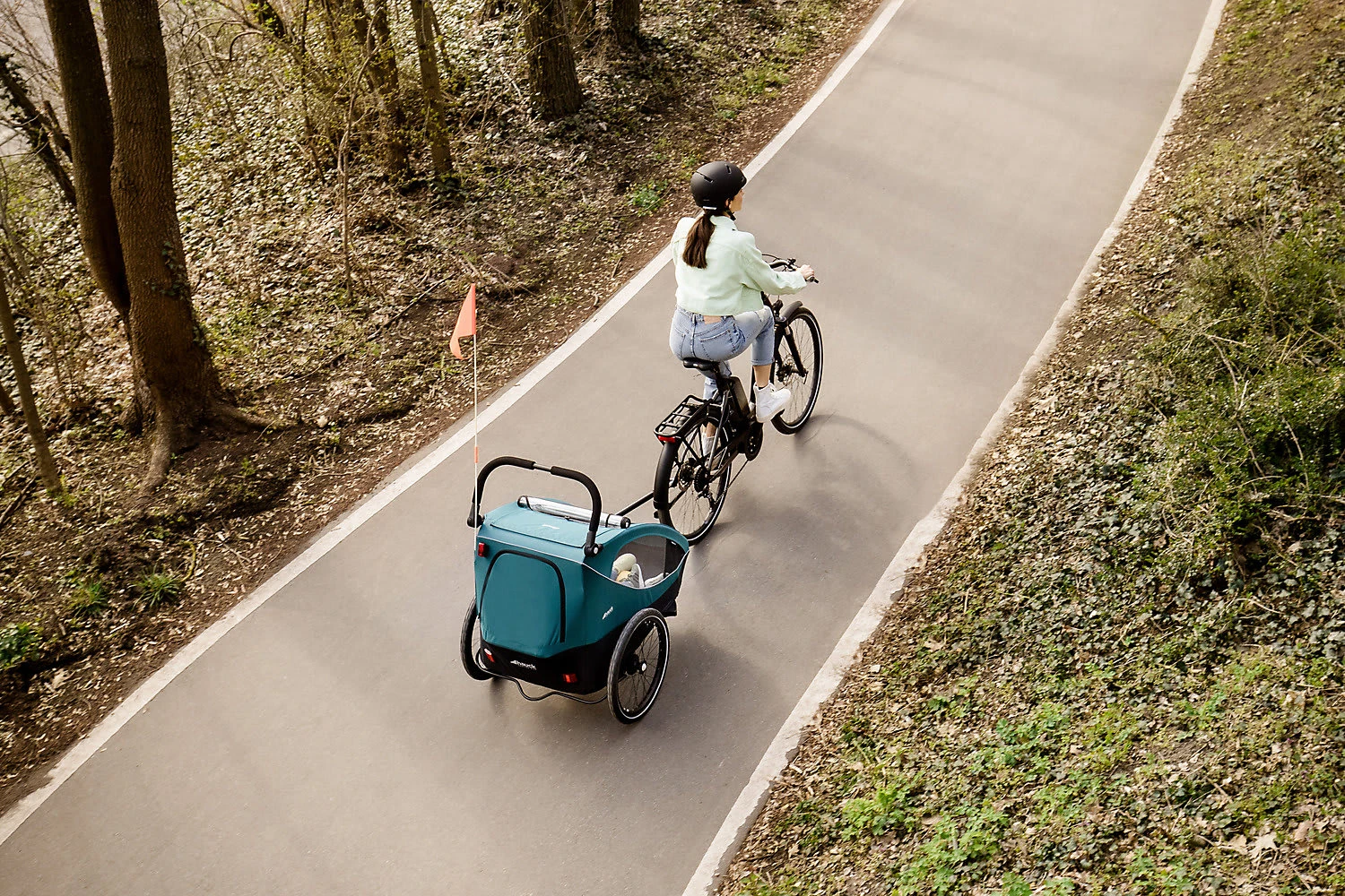 HAUCK Dryk Duo Fahrradanhänger Und Buggy (bis 44kg), Grau/schwarz, Zweisitzer 3 HAUCK Dryk Duo Fahrradanhänger Und Buggy (bis 44kg), Grau/schwarz, Zweisitzer – Bild 3