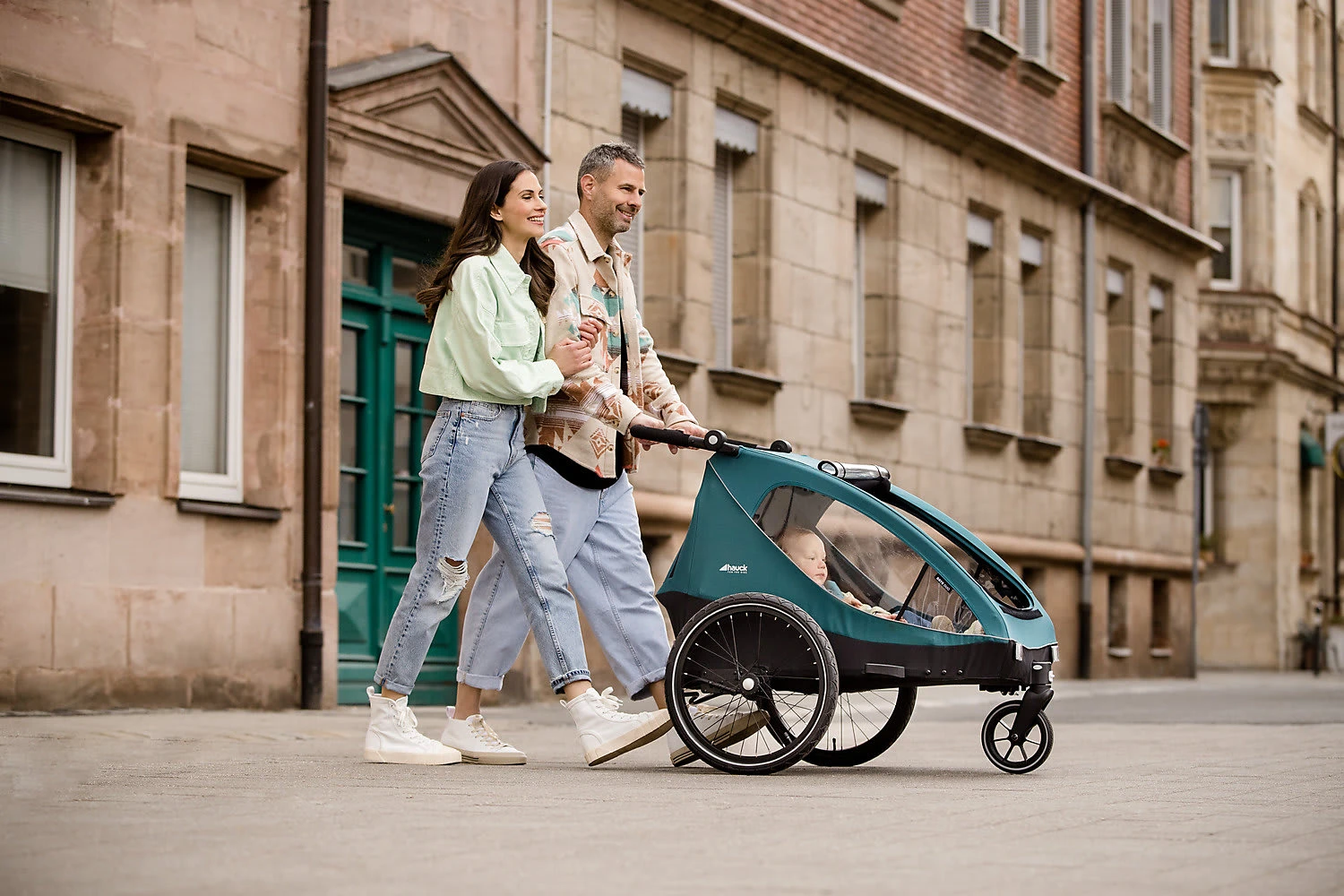 HAUCK Dryk Duo Fahrradanhänger Und Buggy (bis 44kg), Grau/schwarz, Zweisitzer 4 HAUCK Dryk Duo Fahrradanhänger Und Buggy (bis 44kg), Grau/schwarz, Zweisitzer – Bild 4