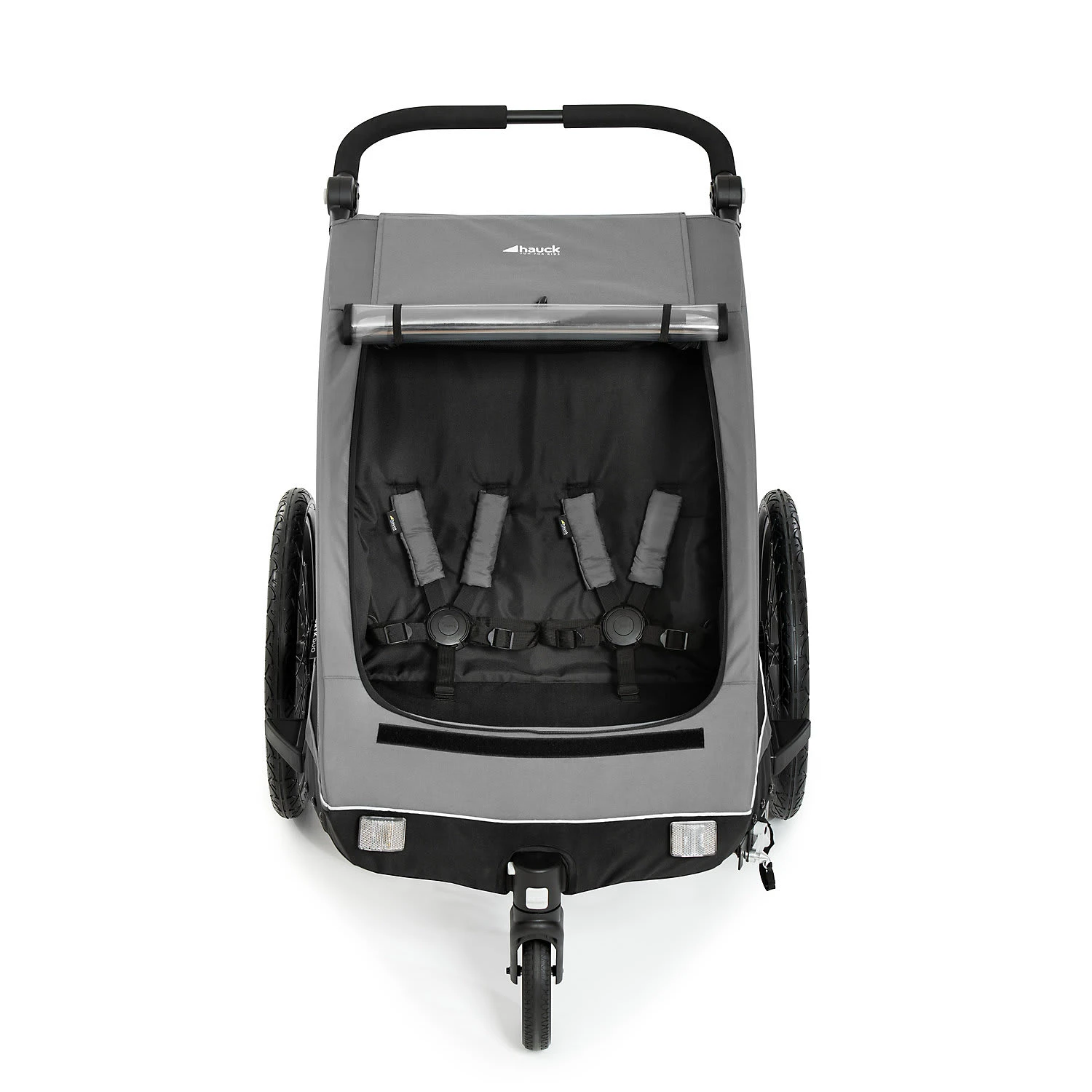 HAUCK Dryk Duo Fahrradanhänger Und Buggy (bis 44kg), Grau/schwarz, Zweisitzer 7 HAUCK Dryk Duo Fahrradanhänger Und Buggy (bis 44kg), Grau/schwarz, Zweisitzer – Bild 7