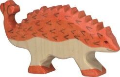 Holztiger Ankylosaurus Aus Holz In Rot