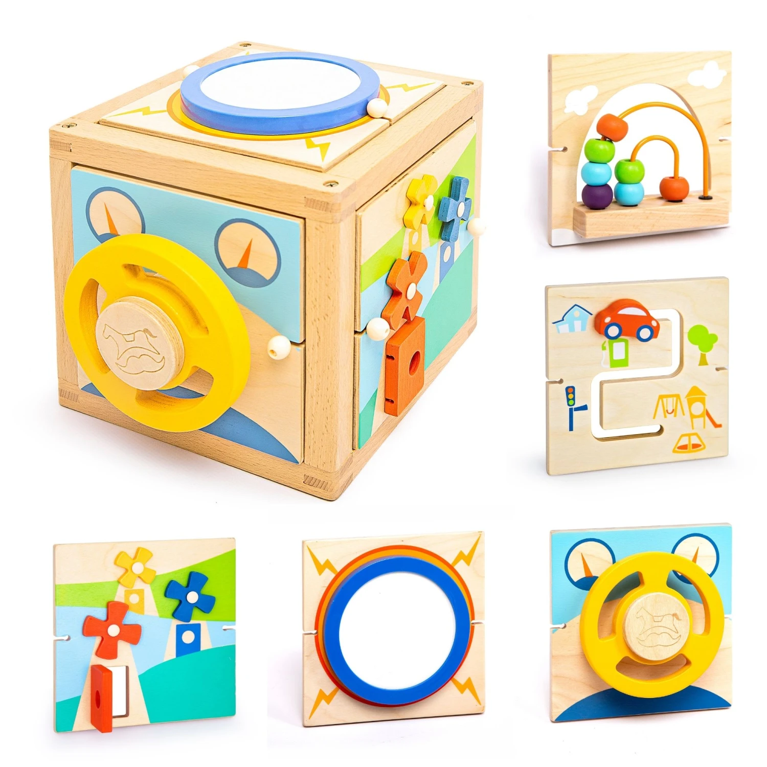 Motorikwürfel Aus Holz In Bunt 1 Motorikwürfel Aus Holz In Bunt