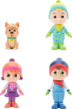 JAZWARES CoComelon - Familie 4er Figuren-Set - Winter