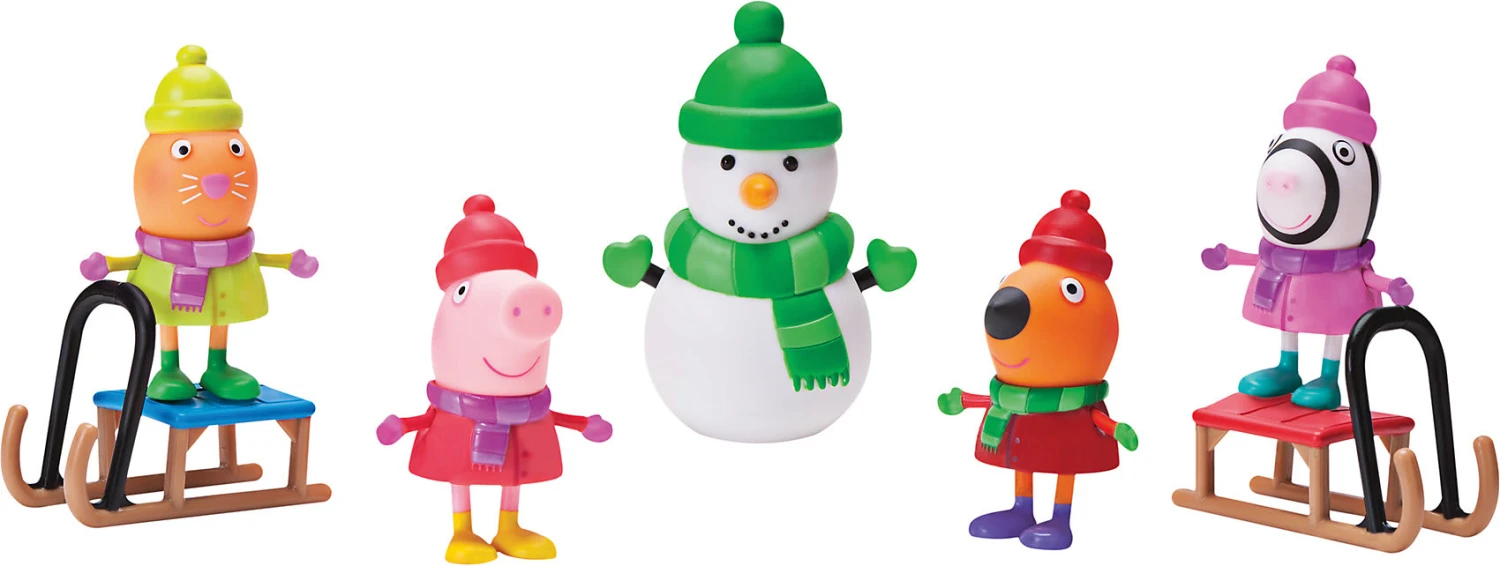 JAZWARES Peppa Pig Schlittenfahrt 1 JAZWARES Peppa Pig Schlittenfahrt