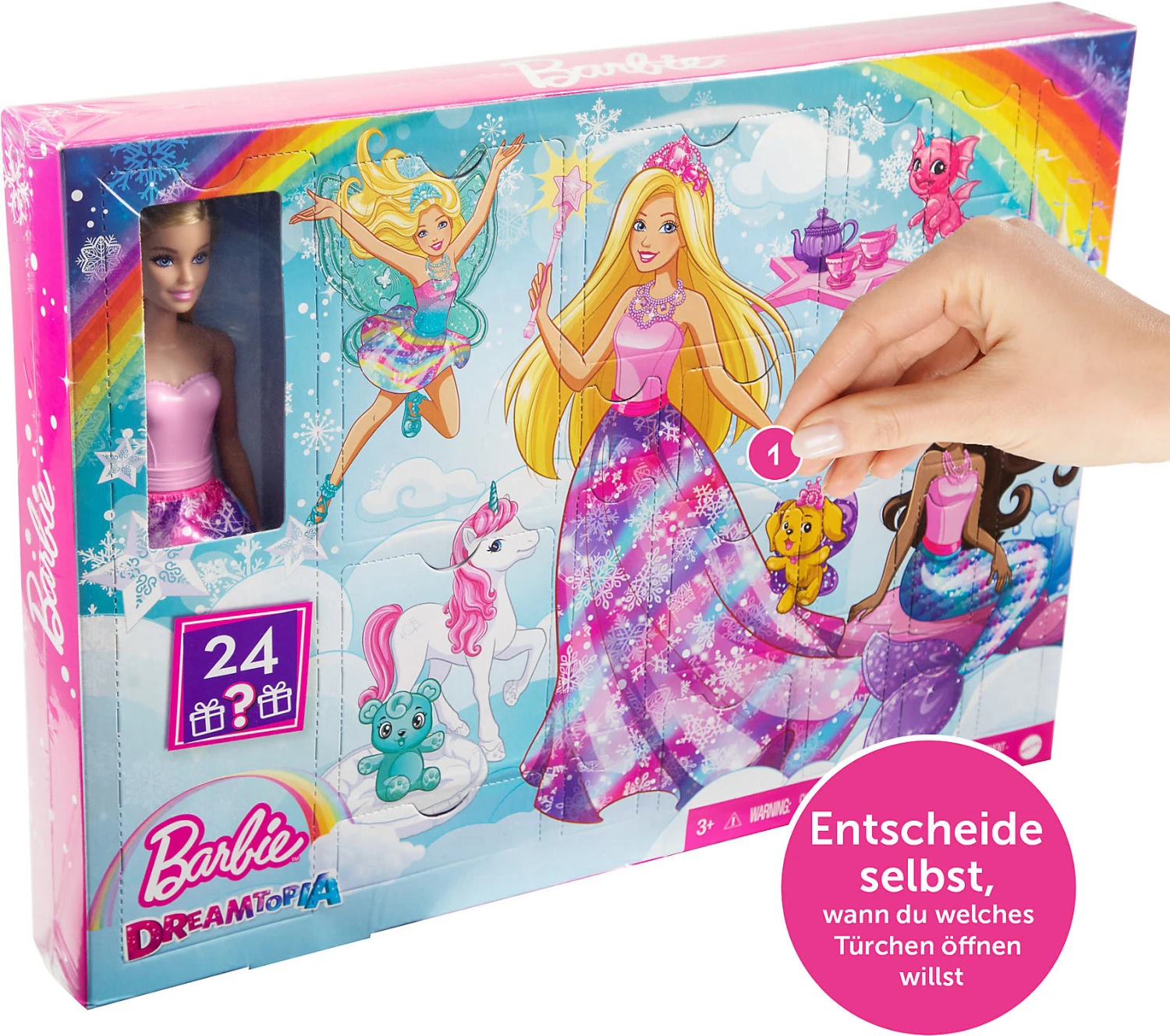 MATTEL Barbie Dreamtopia Märchen-Adventskalender 2022, Meerjungfrau-/Prinzessin-Pu... 7 MATTEL Barbie Dreamtopia Märchen-Adventskalender 2022, Meerjungfrau-/Prinzessin-Pu... – Bild 7