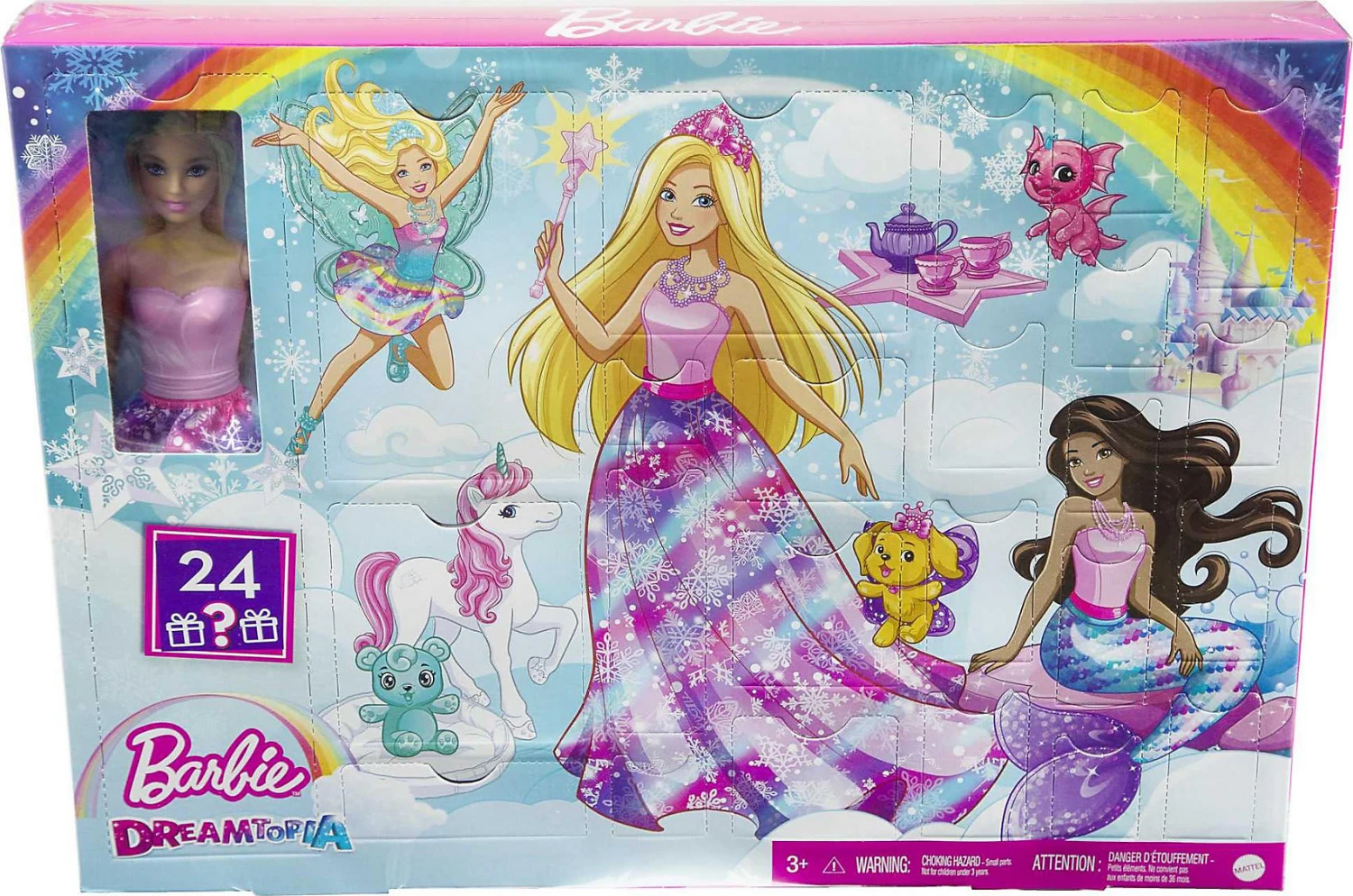 MATTEL Barbie Dreamtopia Märchen-Adventskalender 2022, Meerjungfrau-/Prinzessin-Pu... 1 MATTEL Barbie Dreamtopia Märchen-Adventskalender 2022, Meerjungfrau-/Prinzessin-Pu...