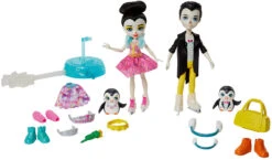 MATTEL Enchantimals Eiskunstlauf Puppenset Mit Patterson & Preena Penguin