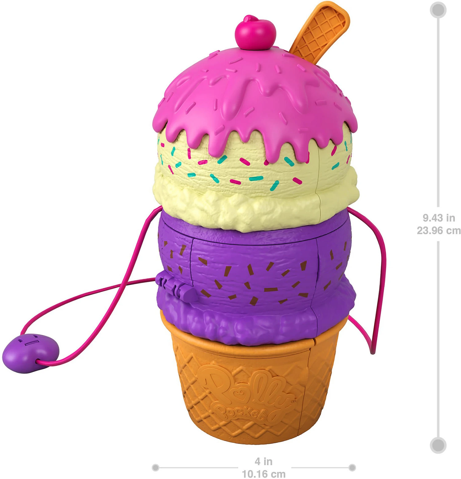 MATTEL Polly Pocket Ausklappspaß-Schatulle Eiswaffel 3 MATTEL Polly Pocket Ausklappspaß-Schatulle Eiswaffel – Bild 3