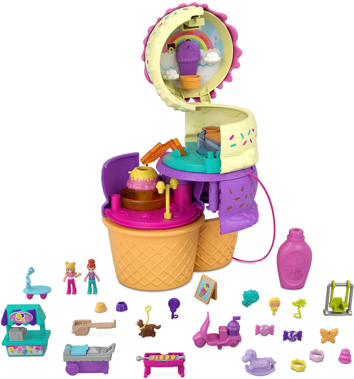 MATTEL Polly Pocket Ausklappspaß-Schatulle Eiswaffel 1 MATTEL Polly Pocket Ausklappspaß-Schatulle Eiswaffel
