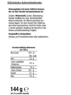 Glückskeks-Adventskalender "klassisch" - 144g - Ab 3 Jahren 3 Glückskeks-Adventskalender "klassisch" - 144g - Ab 3 Jahren -Trendiger Spielzeugladen p os gluckskeks adventskalender klassisch 144g ab 3 jahren 1