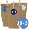 Adventskalender Geschenktüten-Set Blau - Mit Klammern
