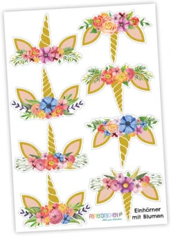 Adventskalender Geschenktüten-Set Einhörner Mit Blumen - Weiße Tüten 5 Adventskalender Geschenktüten-Set Einhörner Mit Blumen - Weiße Tüten -Trendiger Spielzeugladen papierdrachen adventskalender geschenktuten set einhorner mit blumen weisse tuten 2