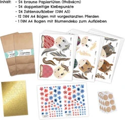 Adventskalender Tüten Gestanzt - Pferde 5 Adventskalender Tüten Gestanzt - Pferde -Trendiger Spielzeugladen papierdrachen adventskalender tuten gestanzt pferde 2