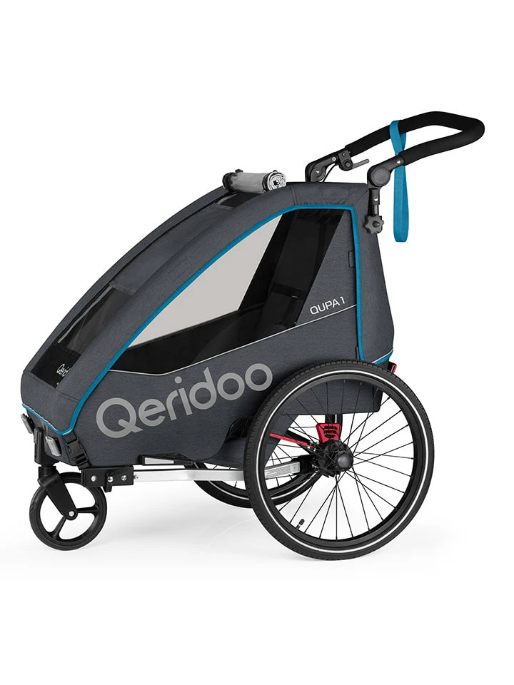 3in1-Fahrradanhänger "QUP1" In Anthrazit/ Blau 1 3in1-Fahrradanhänger "QUP1" In Anthrazit/ Blau