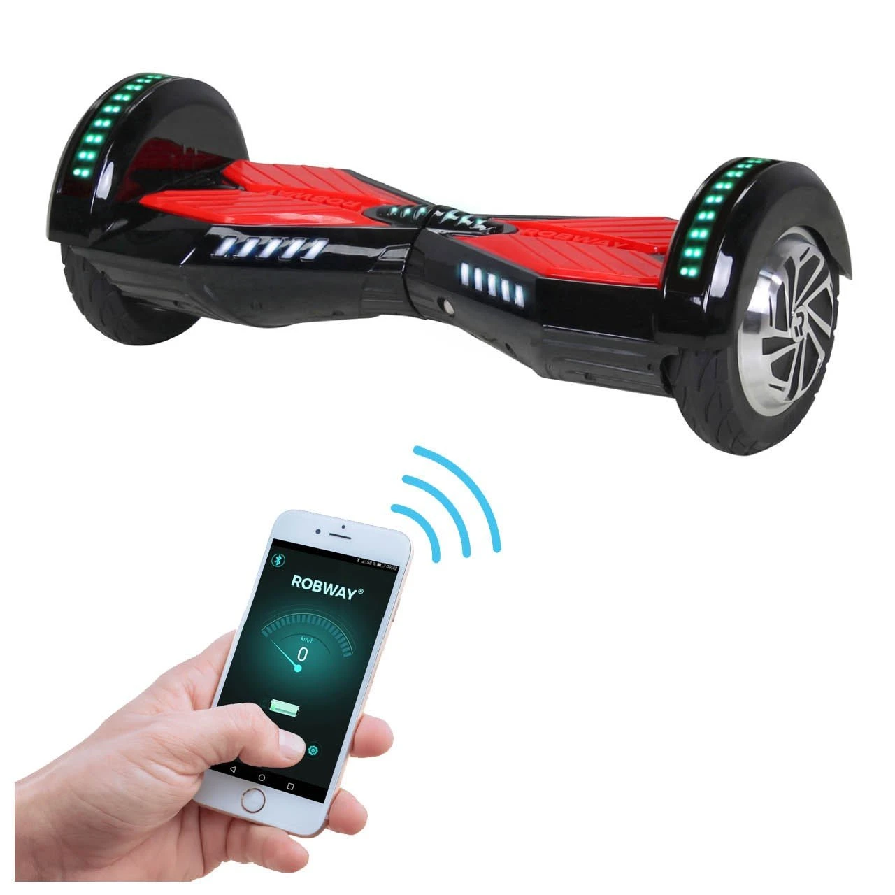 Hoverboard W2 In Schwarz/Rot 1 Hoverboard W2 In Schwarz/Rot