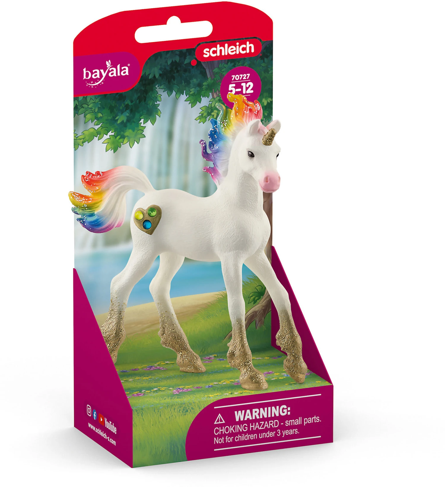 Schleich Bayala 70727 Regenbogeneinhorn, Fohlen 2 Schleich Bayala 70727 Regenbogeneinhorn, Fohlen – Bild 2