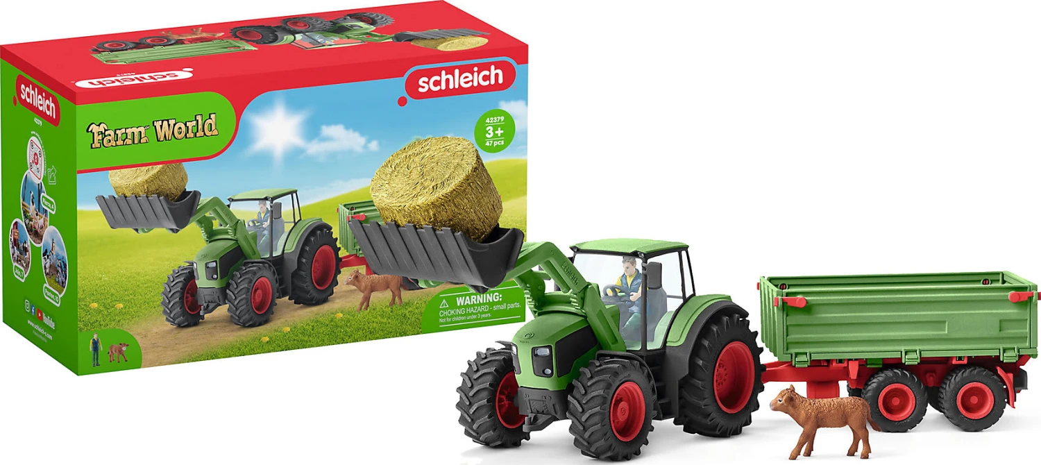 Schleich Farm World 42379 Traktor Mit Anhänger 1 Schleich Farm World 42379 Traktor Mit Anhänger