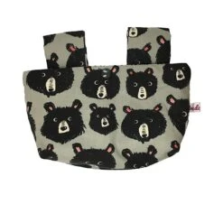 Lenkertasche "Bär" In Grau/Schwarz