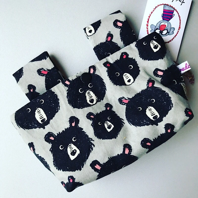 Lenkertasche "Bär" In Grau/Schwarz 4 Lenkertasche "Bär" In Grau/Schwarz – Bild 4